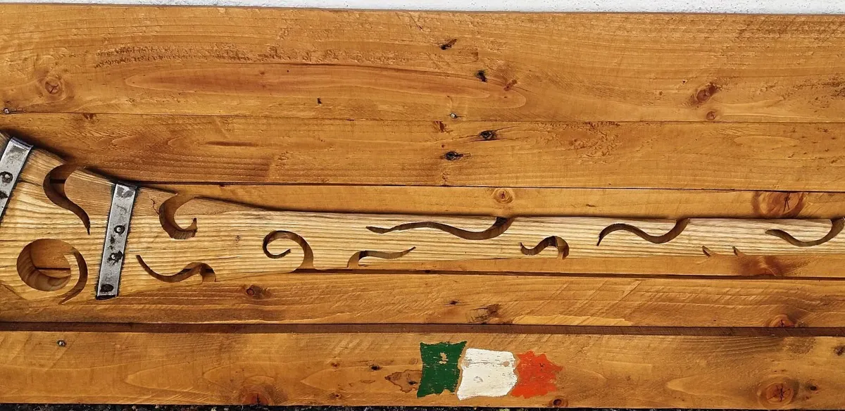 Rustic Irish Hurley Wood Art Sign / Design - Image 1