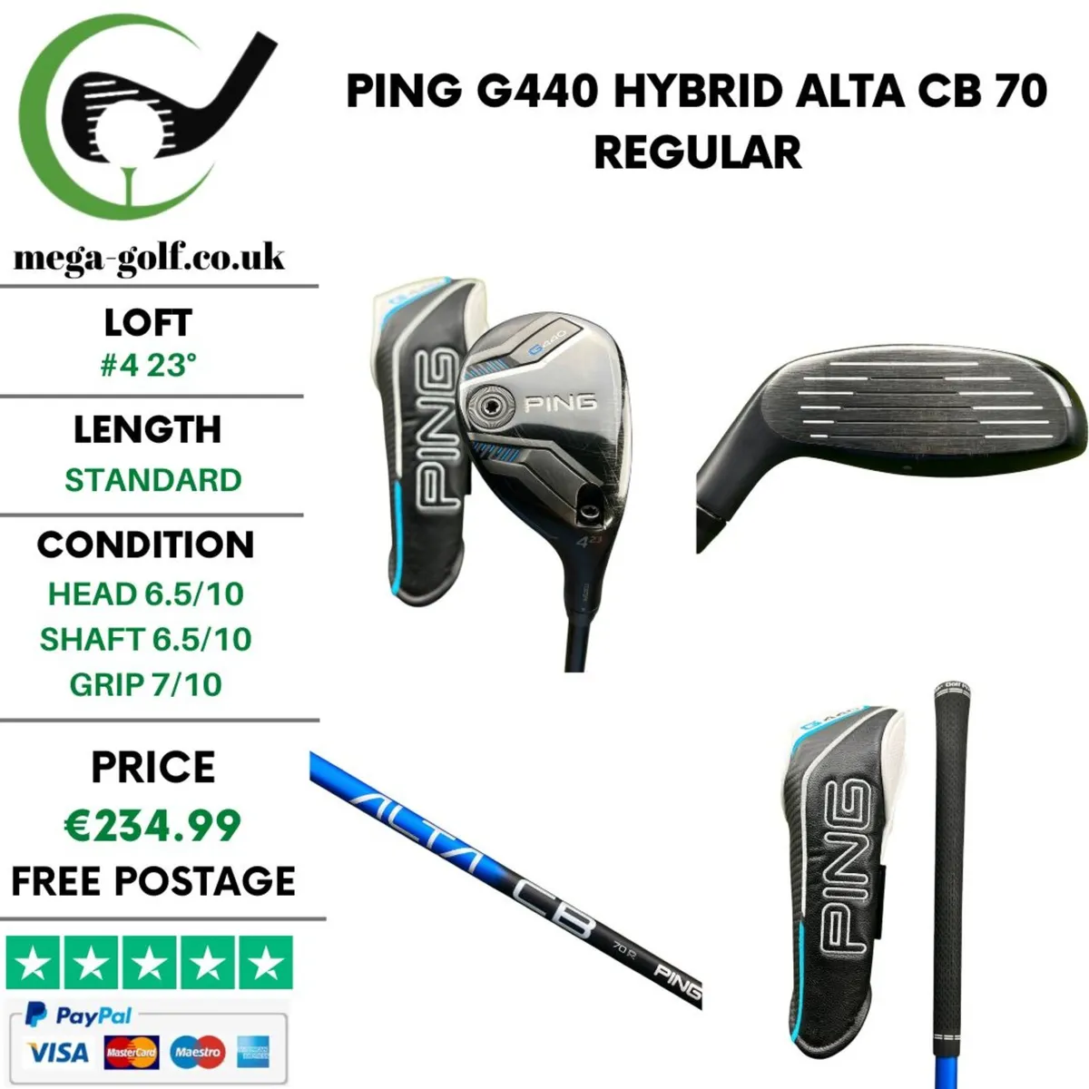 Ping G440 Hybrid / #4 23° / Alta CB 70 Regular - Image 1