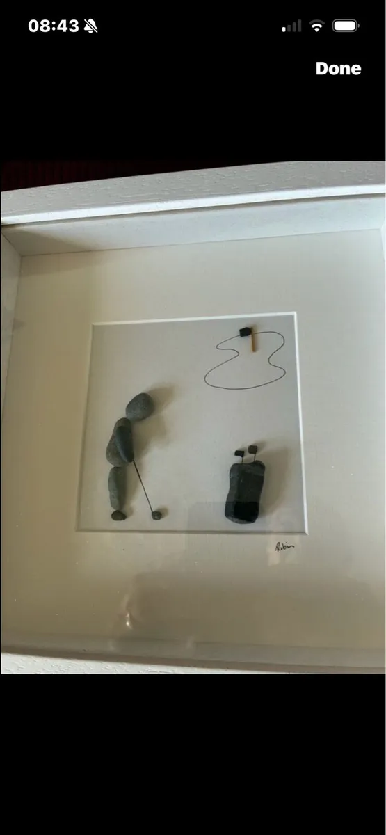 Original Pebble Art Golf Display/ Prize - Image 3