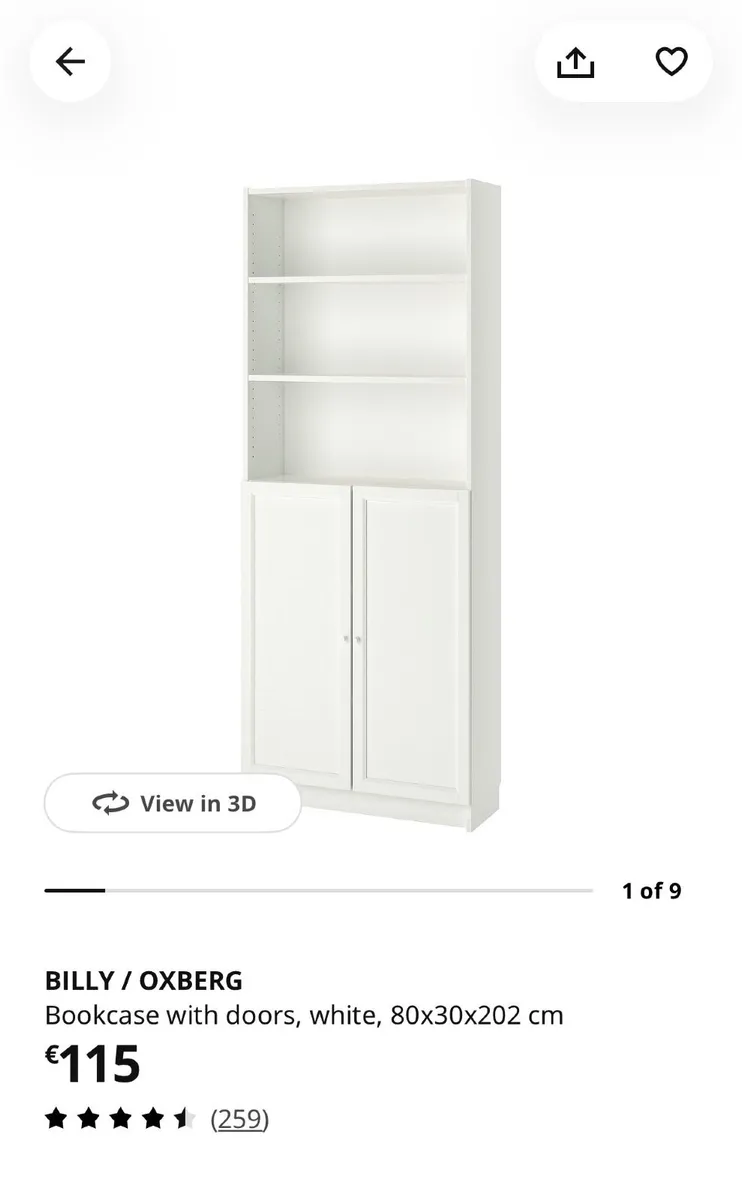 Billy Bookcase with doors - Image 2