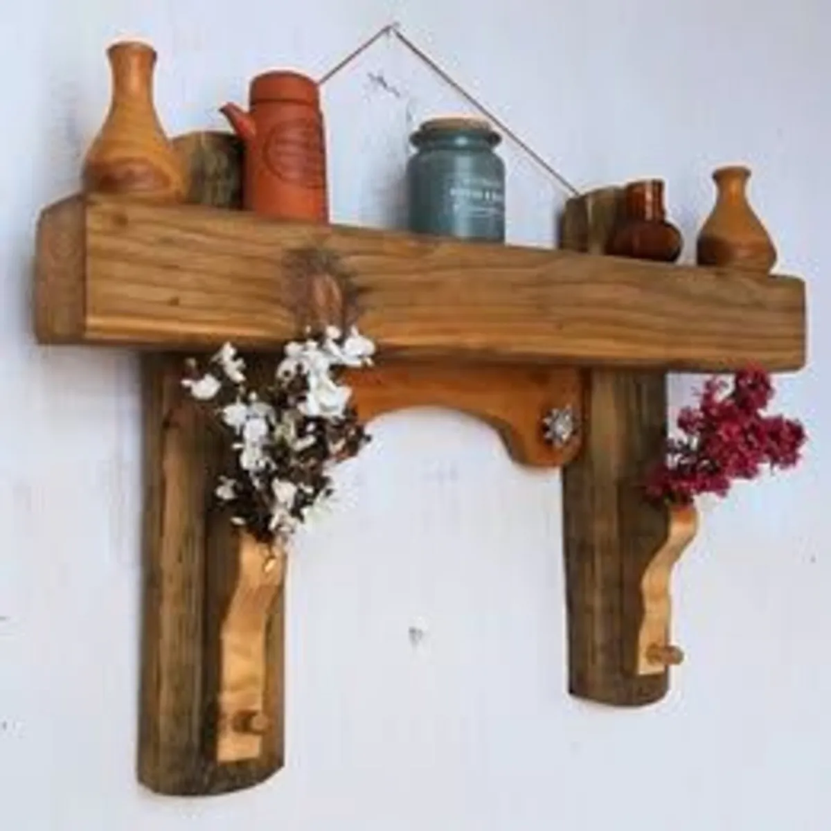 Rustic Stove Mantle / Floating Beam Shelf - Image 1