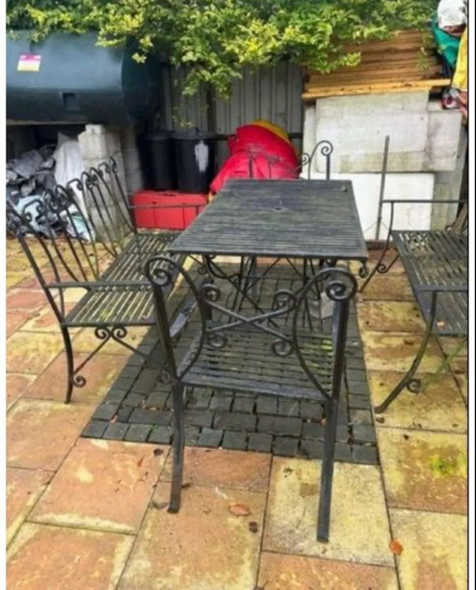 Garden Steel Table & Chairs - Image 2