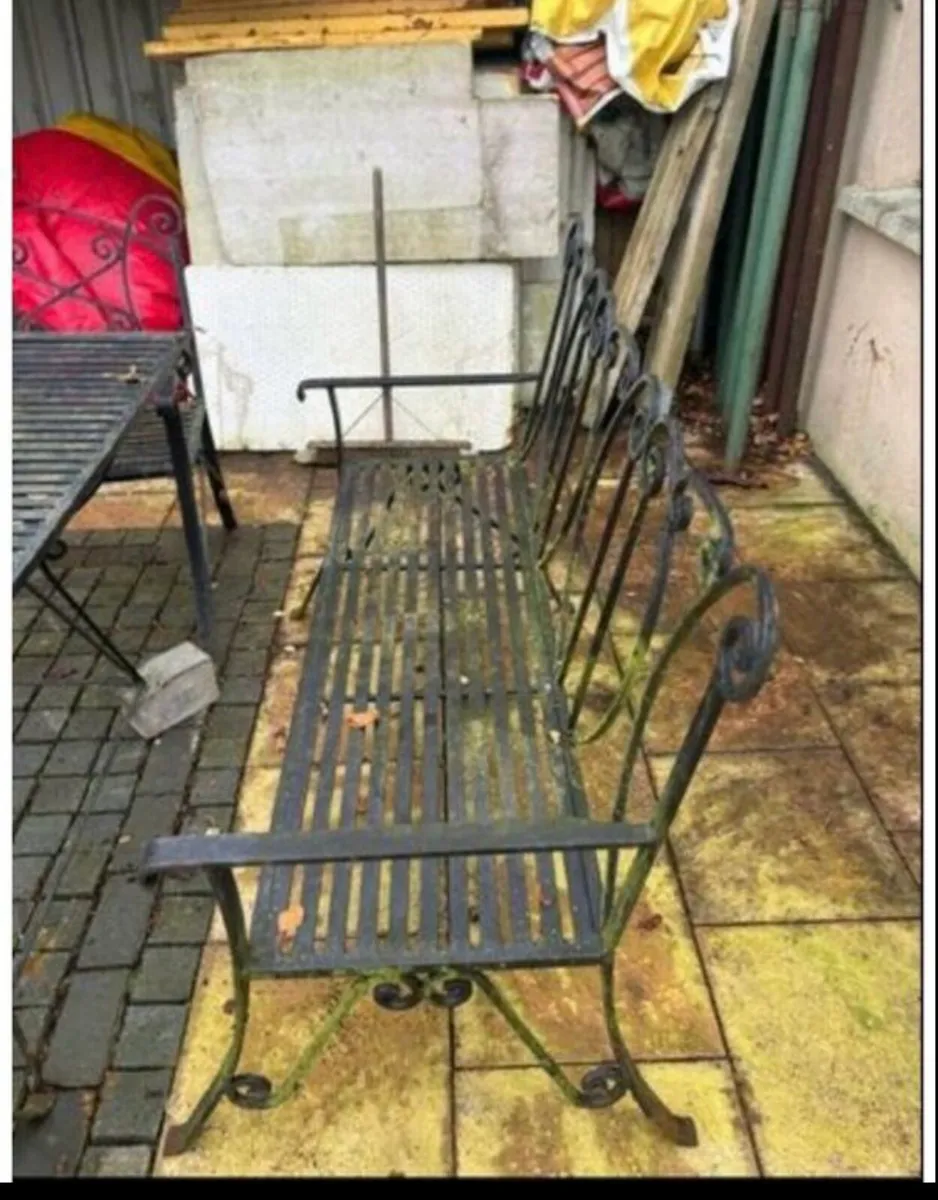 Garden Steel Table & Chairs - Image 3