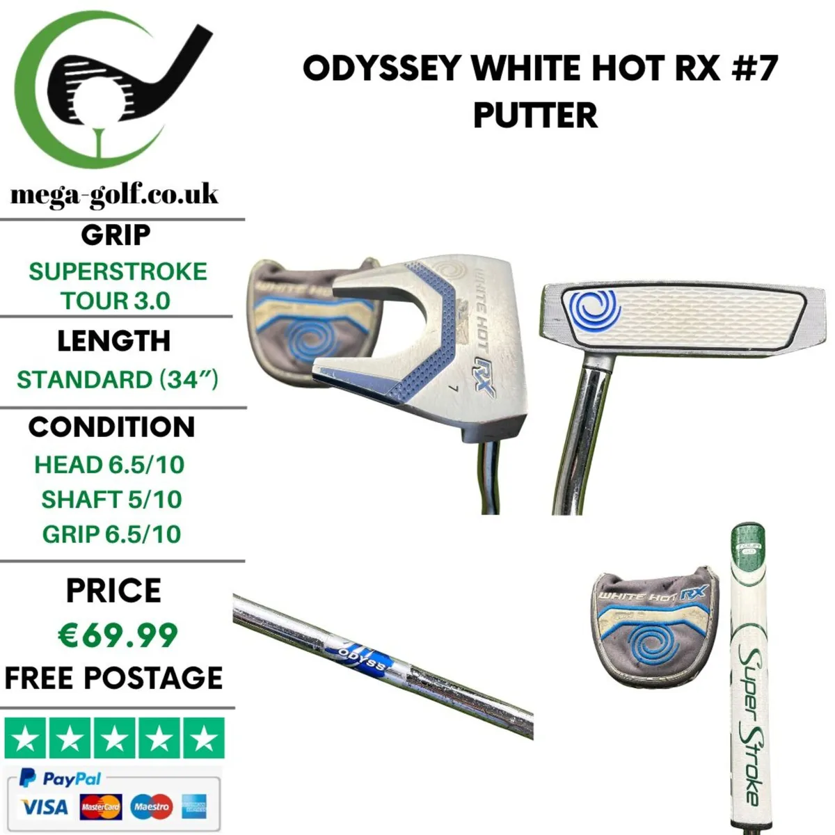 Odyssey White Hot RX #7 Putter / 34'' - Image 1