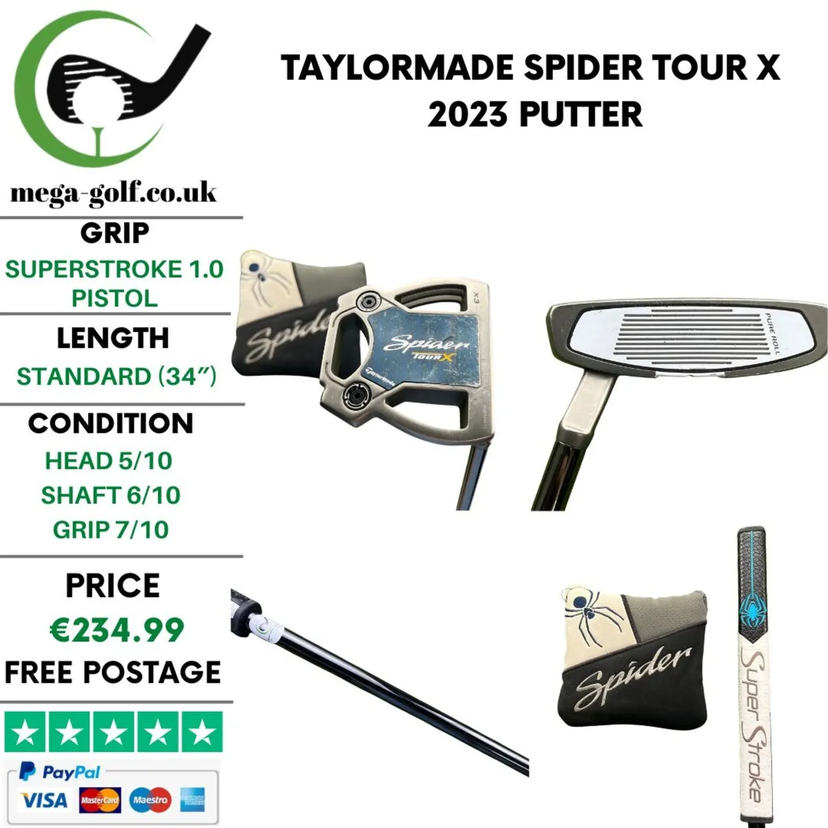 Taylormade Spider Tour X 2023 Putter / 34" - Image 1