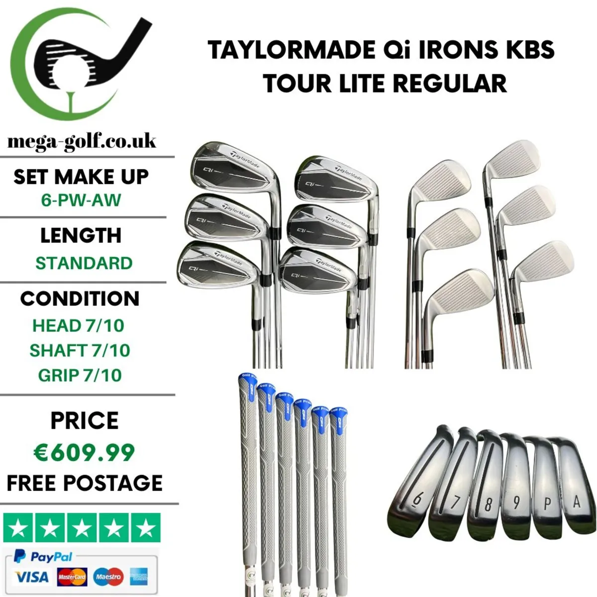 Taylormade Qi Irons / 6-Pw-Aw / Regular - Image 1