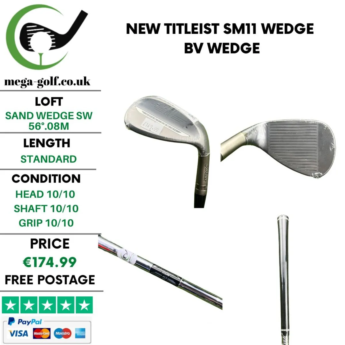 New Titleist SM11 Wedge Sw 56°.08M / Bv Wedge - Image 1