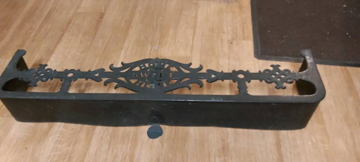 Vintage Metal Home Sweet Home Fire Fender - Image 2
