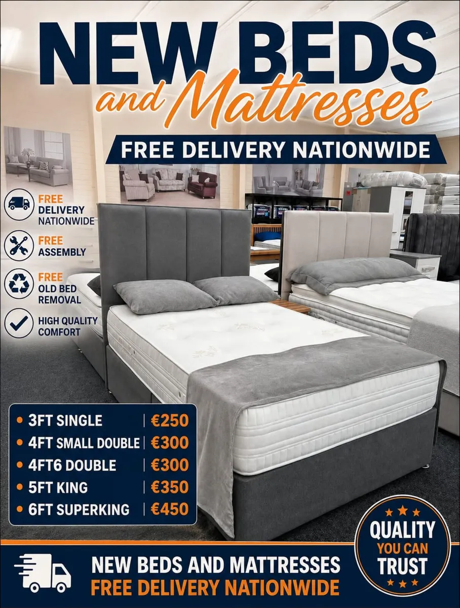 Premium Divan Beds – Mattress & Headboard Included - Image 1