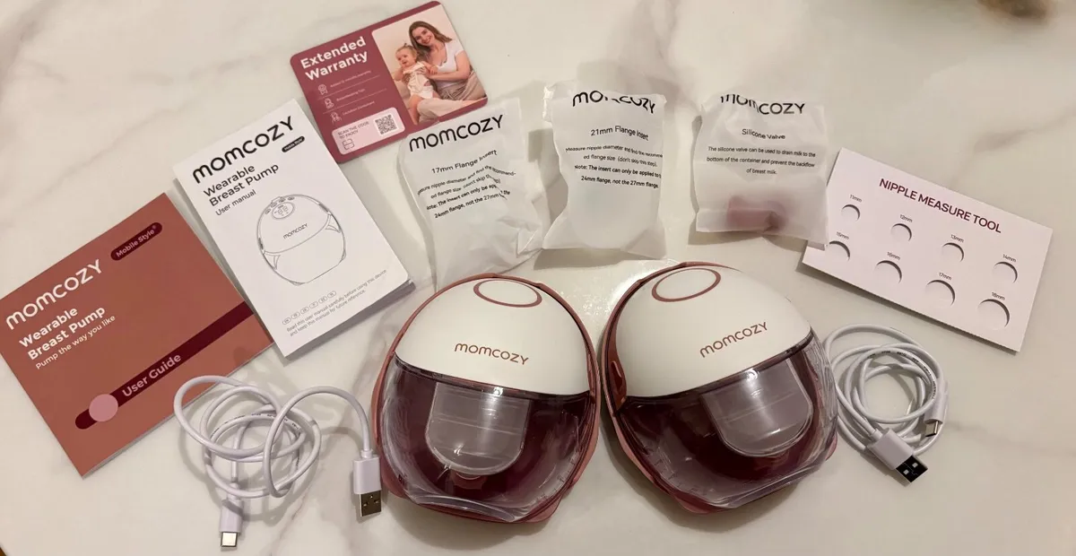 Momcozy M6 wearable double breast pump - Image 1