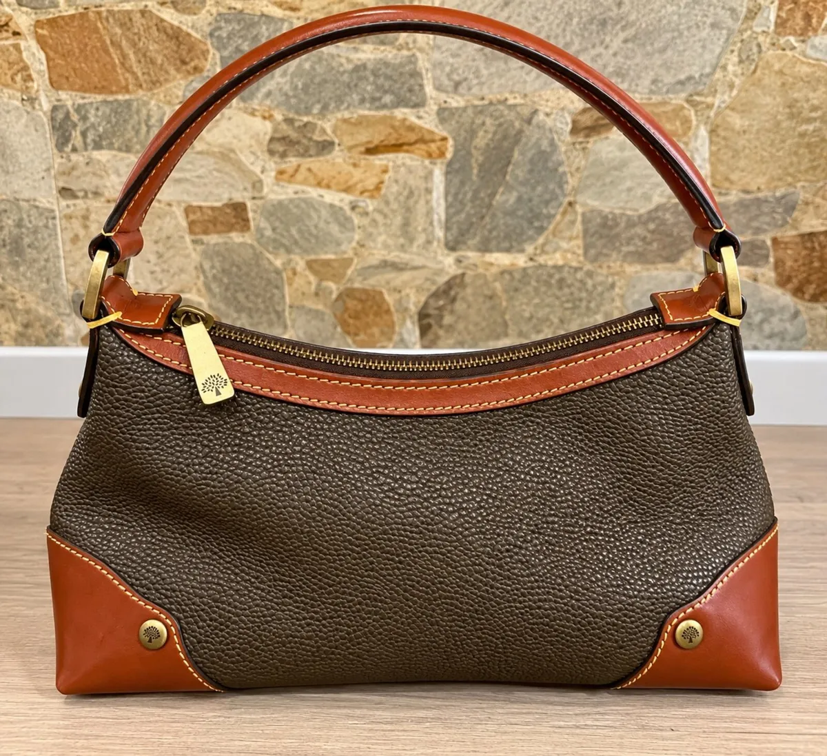 Vintage Mulberry Leather Handbag - Image 1