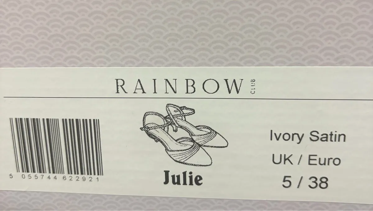 Ivory satin wedding shoes - Image 4
