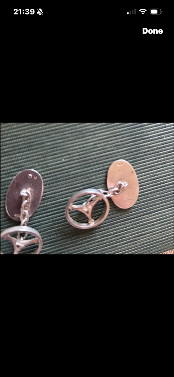 Vintage Silver Cuff Links - Image 2