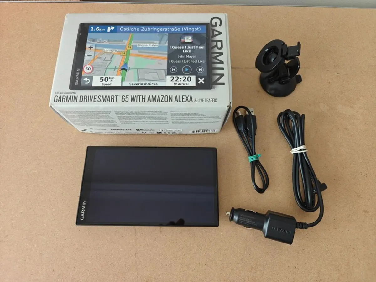Garmin DriveSmart 65 with Alexa sat nav - Eircodes - Image 1