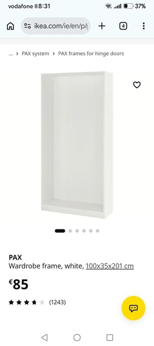 Ikea Pax Wardrobe with Komplement shelves - Image 3