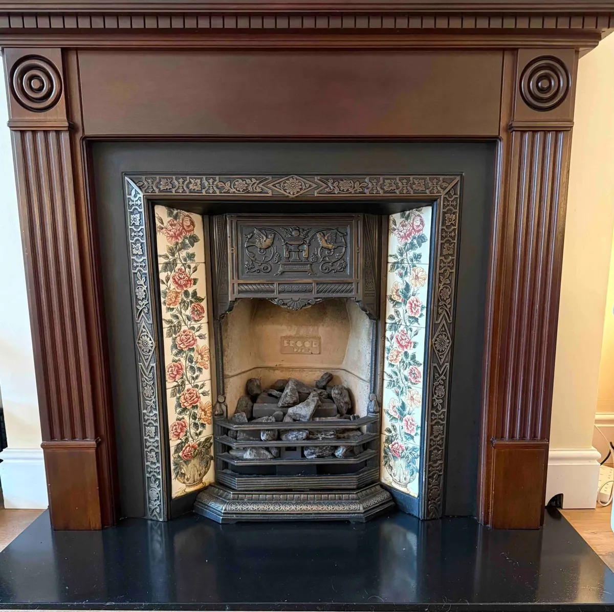 Mohogany Fireplaces and coal effect gas fires - Image 1