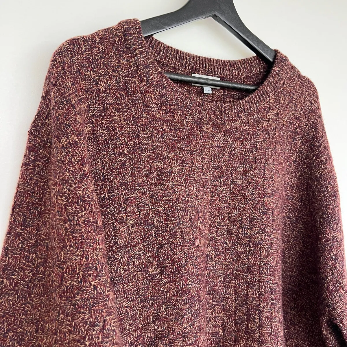 NEW George Men’s 3XL Burgundy Textured Knit Jumper - Image 3