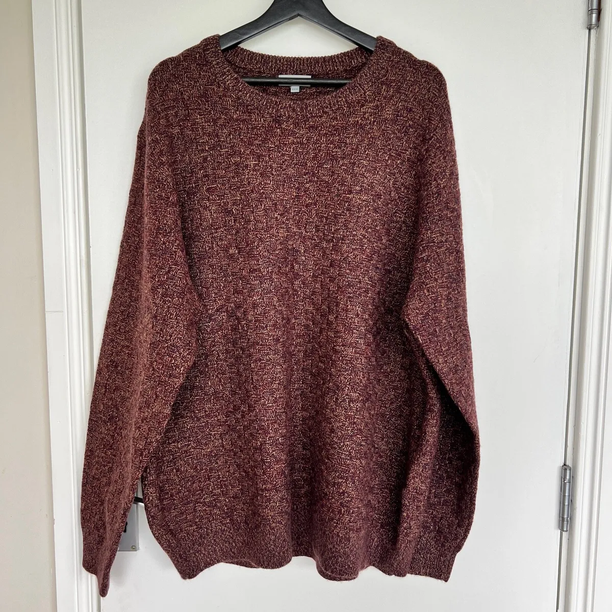 NEW George Men’s 3XL Burgundy Textured Knit Jumper - Image 1
