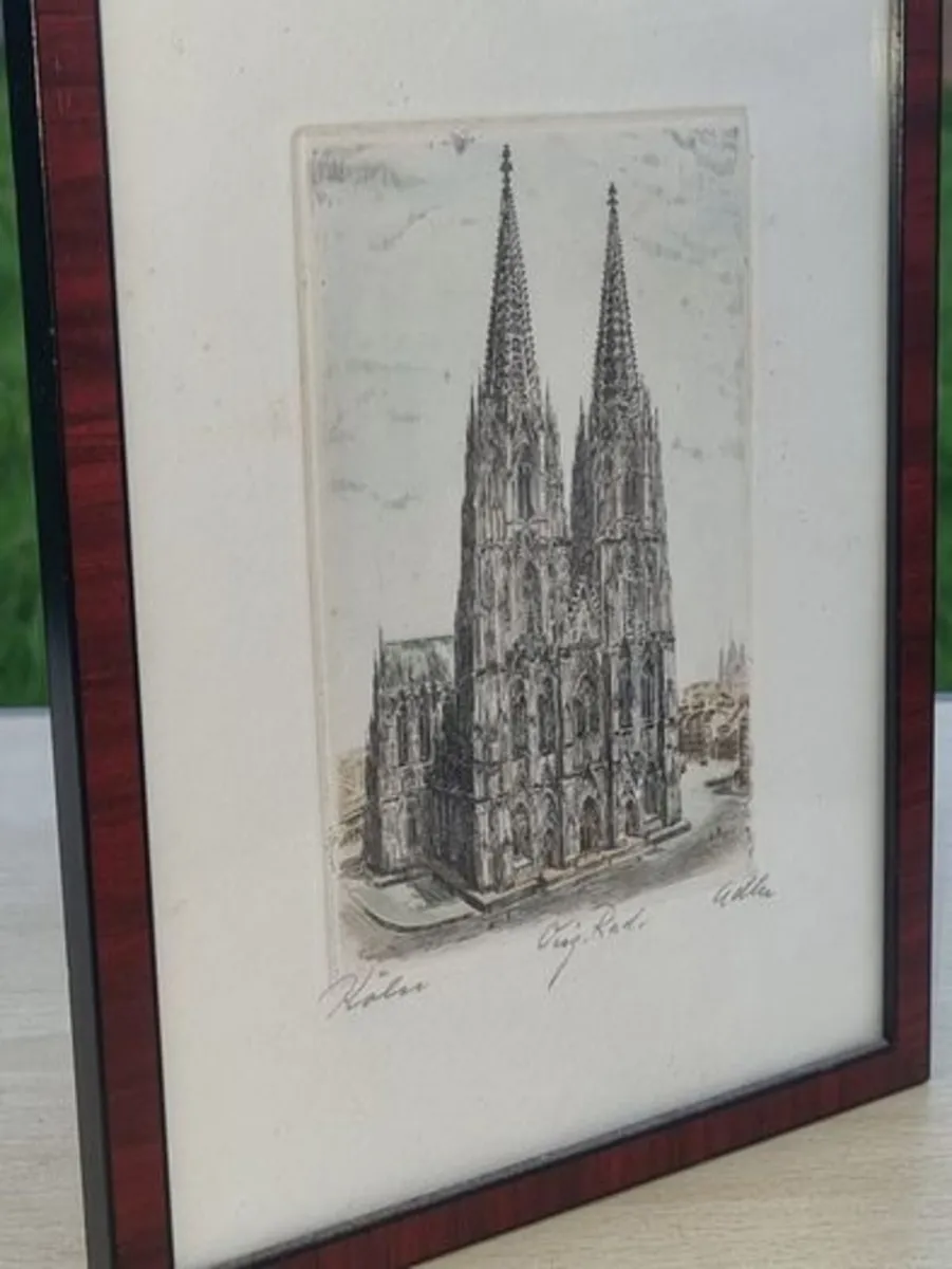 Etching of Cologne Cathedral by Richard Adler - Image 2