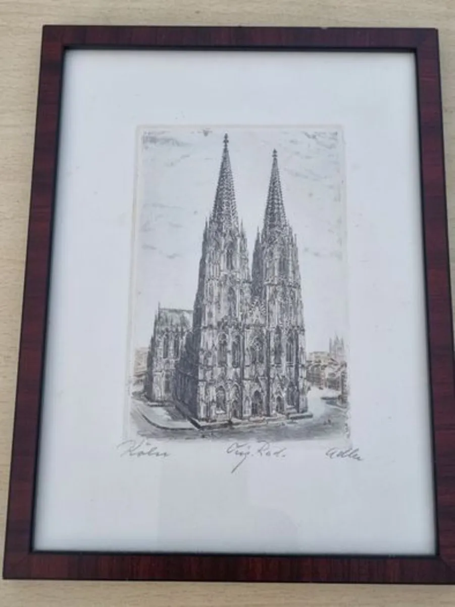 Etching of Cologne Cathedral by Richard Adler - Image 4