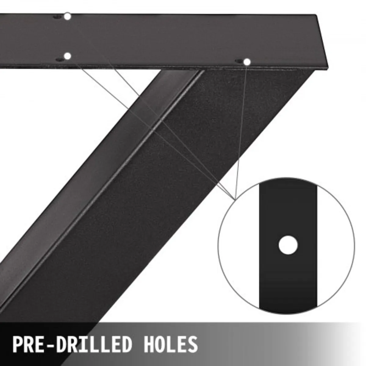 Metal Table Legs 28.4 x 31.1 Inch Black Table Legs - Image 4