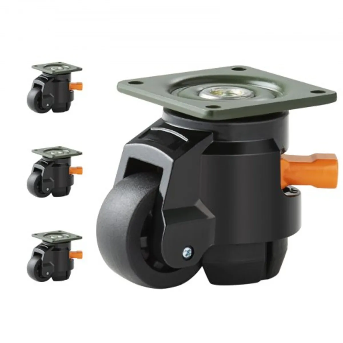 Leveling Casters, Set of 4, 499 kg Total Load Capa - Image 1