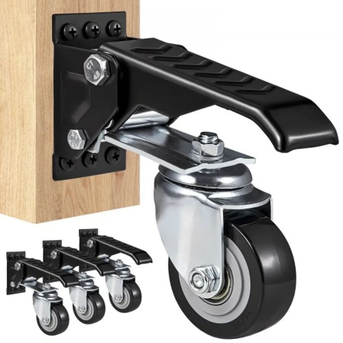 Workbench Caster Wheels, 74.8kg Load Capacity, Set - Image 1