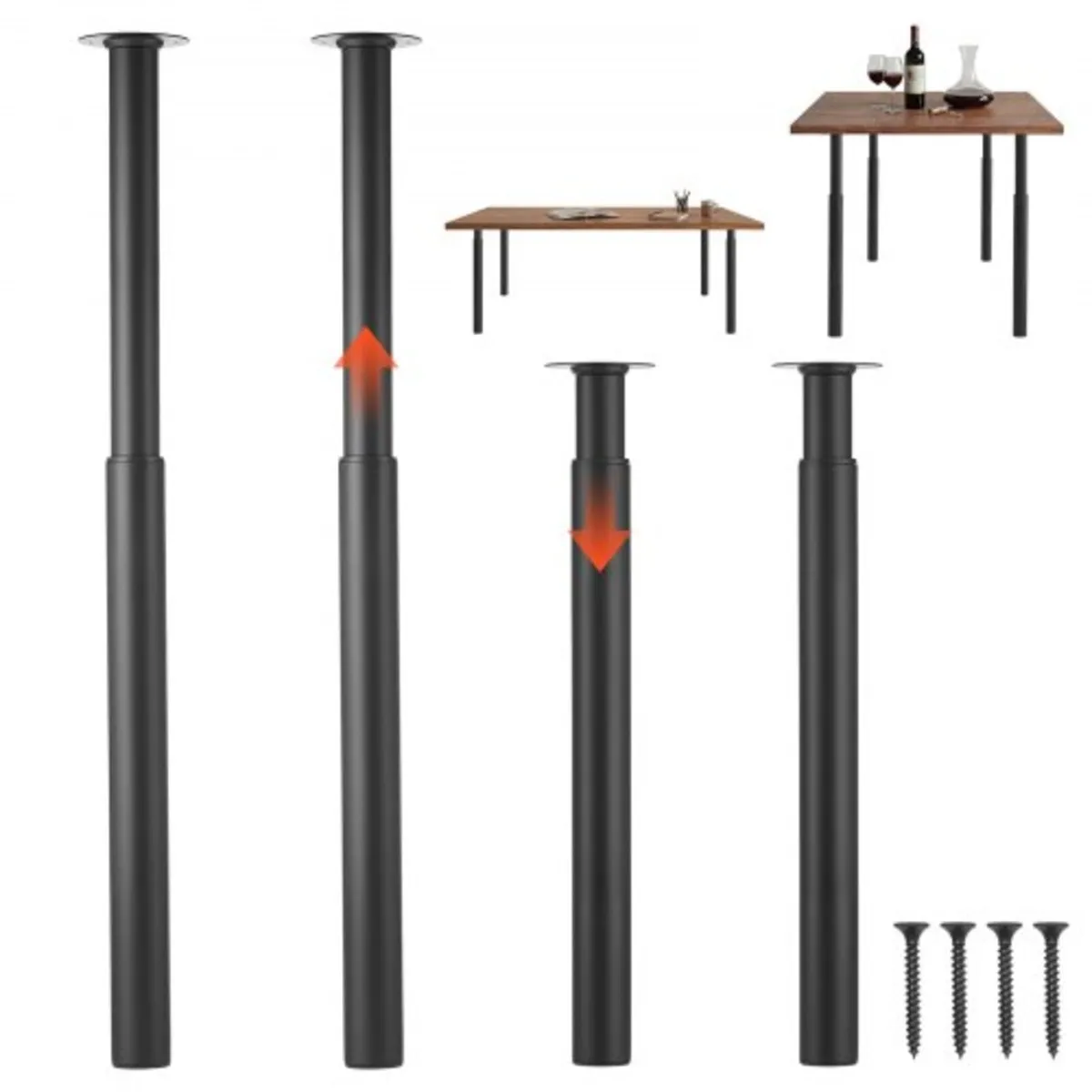 Adjustable Table Legs, 710-1100 mm Steel Furniture - Image 1