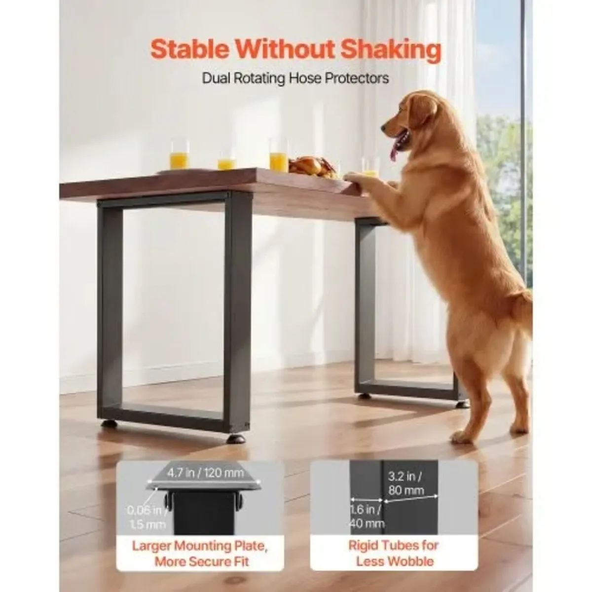Table Legs, 750 x 900 mm (H x W) Square Steel Furn - Image 2