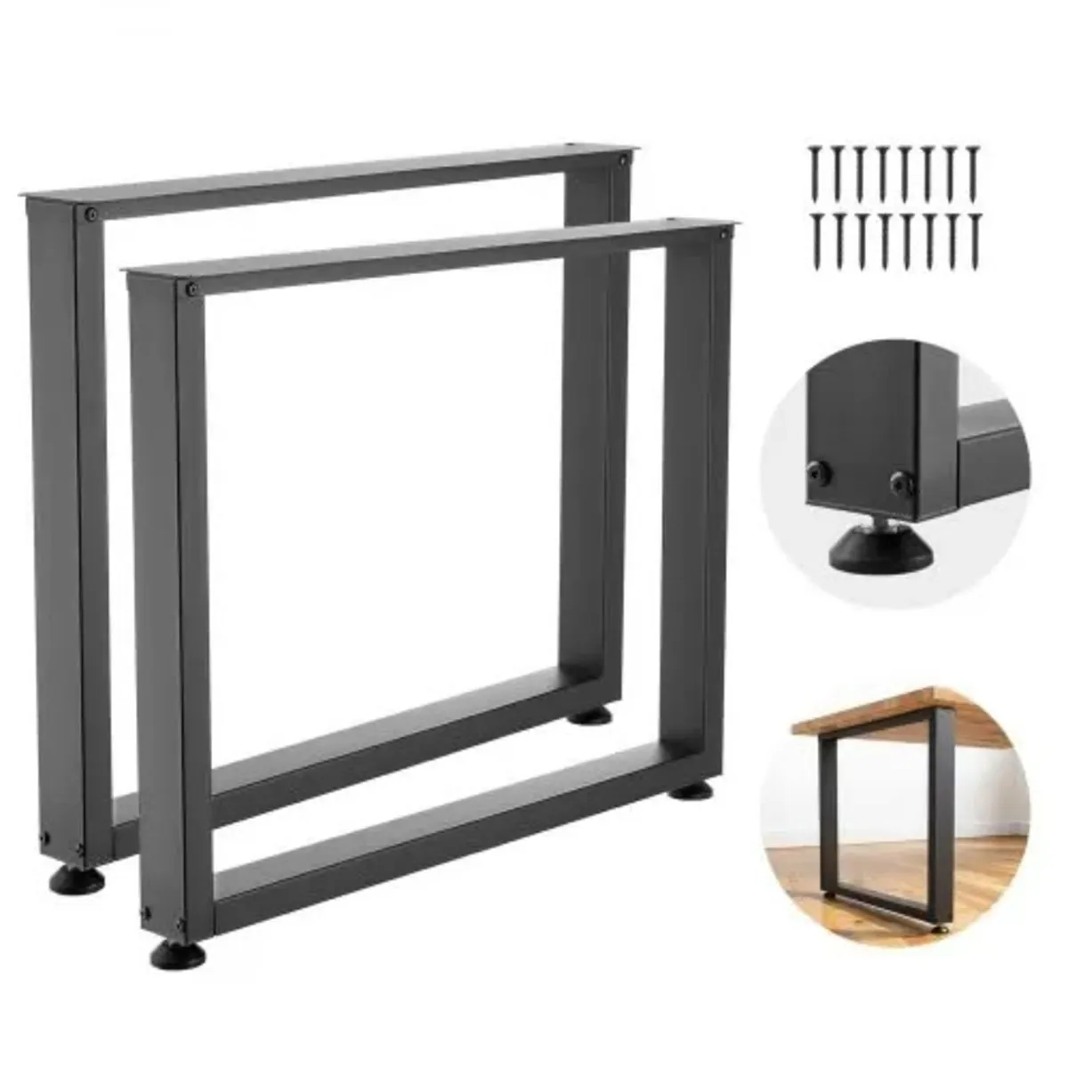 Table Legs, 750 x 900 mm (H x W) Square Steel Furn - Image 1