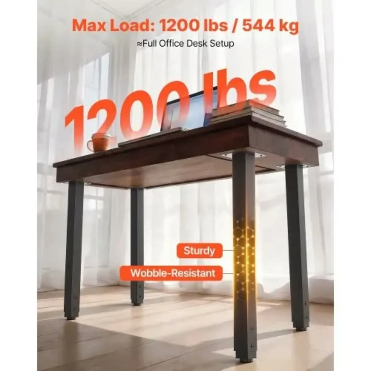Adjustable Table Legs, 610-1016 mm Square Steel Fu - Image 2