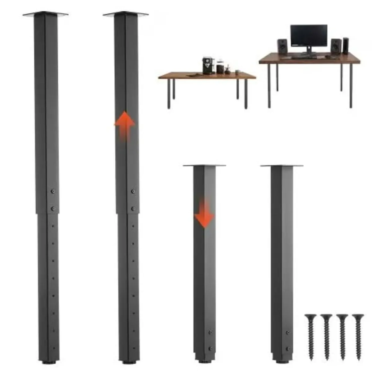 Adjustable Table Legs, 610-1016 mm Square Steel Fu - Image 1