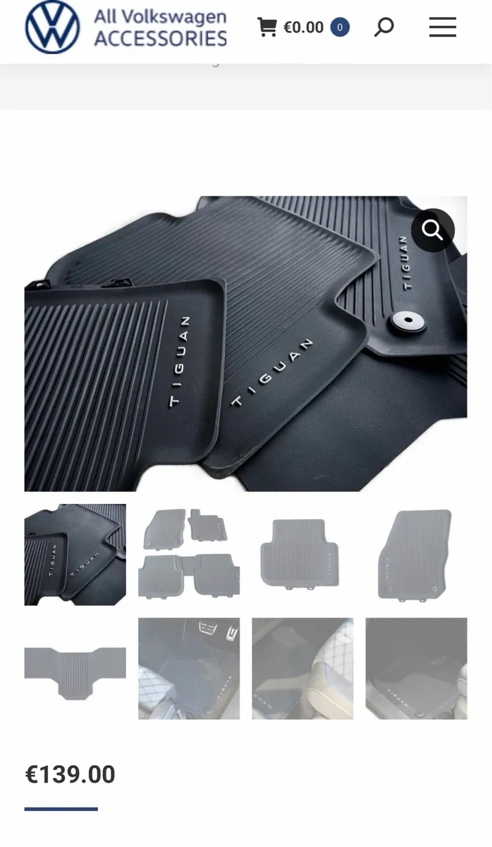 Genuine vw Tiguan all weather mats, wind deflector - Image 1