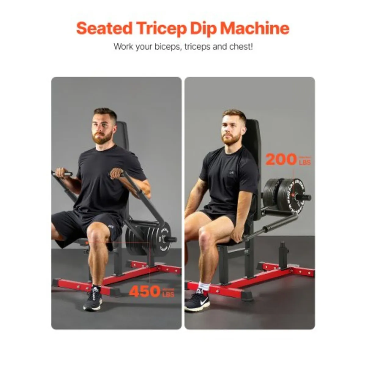 Seated Dip Machine, Tricep Bicep Press Down Machin - Image 4