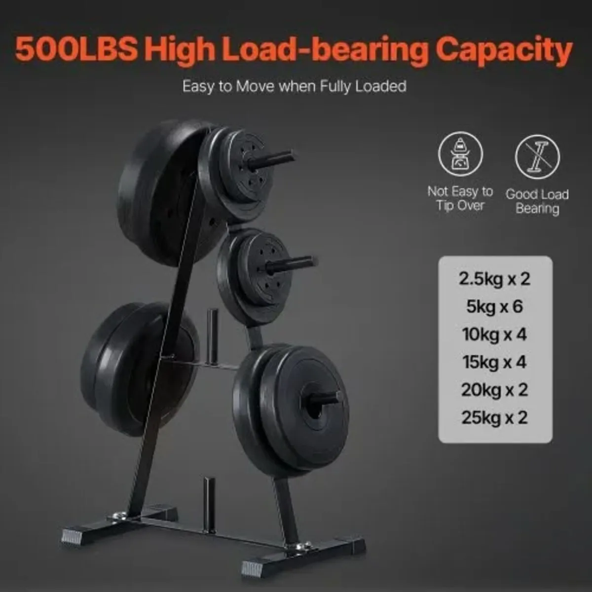 Weight Plate Rack, A Frame Weight Plate Tree for 1 - Image 2