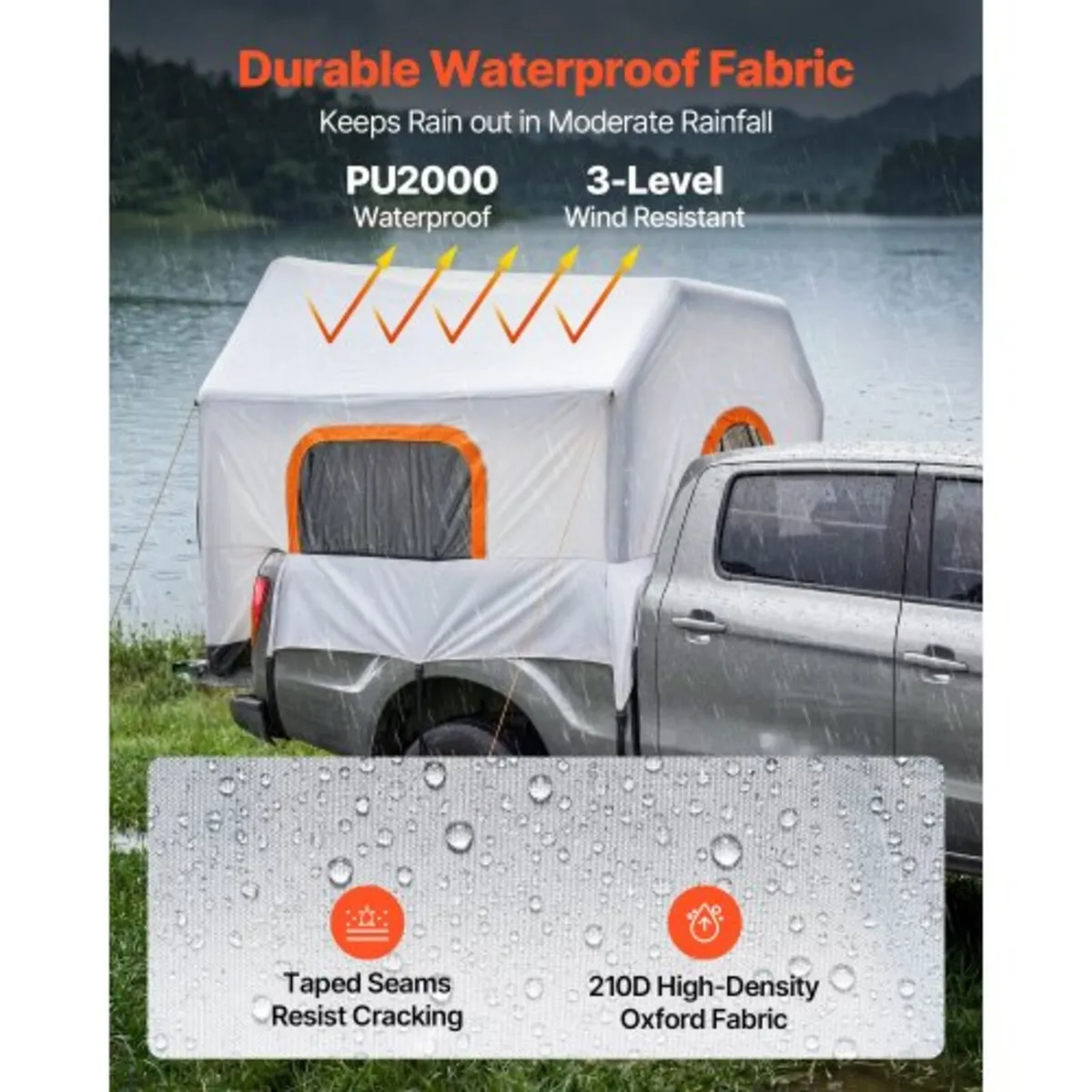 Inflatable Pickup Truck Tent, 2.2 x 1.65m 3-Season - Image 2