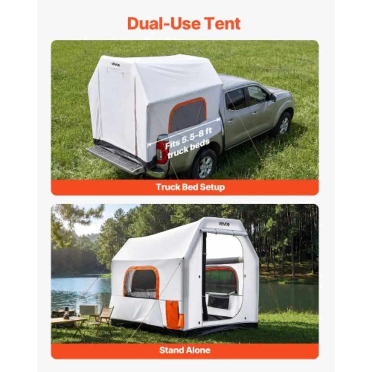 Inflatable Pickup Truck Tent, 2.2 x 1.65m 3-Season - Image 4