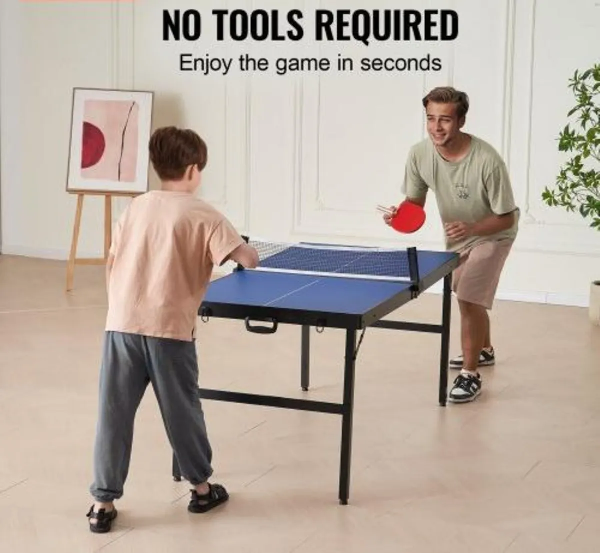 Ping Pong Table, Mid-Size Table Tennis Game, Indoo - Image 3