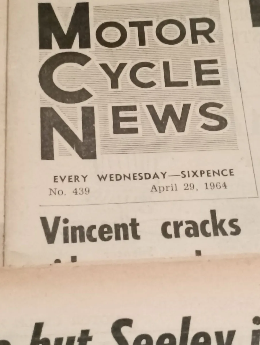 Vintage original motorcycle news MCN paper - Image 2