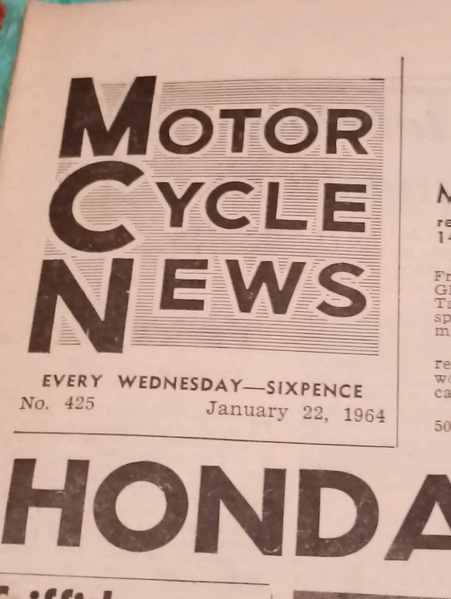 Vintage original motorcycle news MCN paper - Image 4