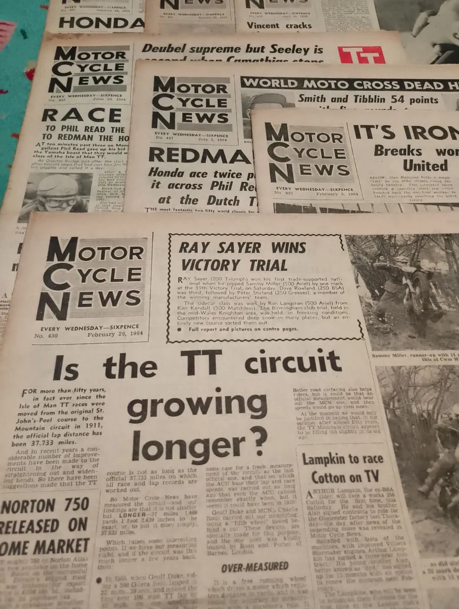 Vintage original motorcycle news MCN paper - Image 1