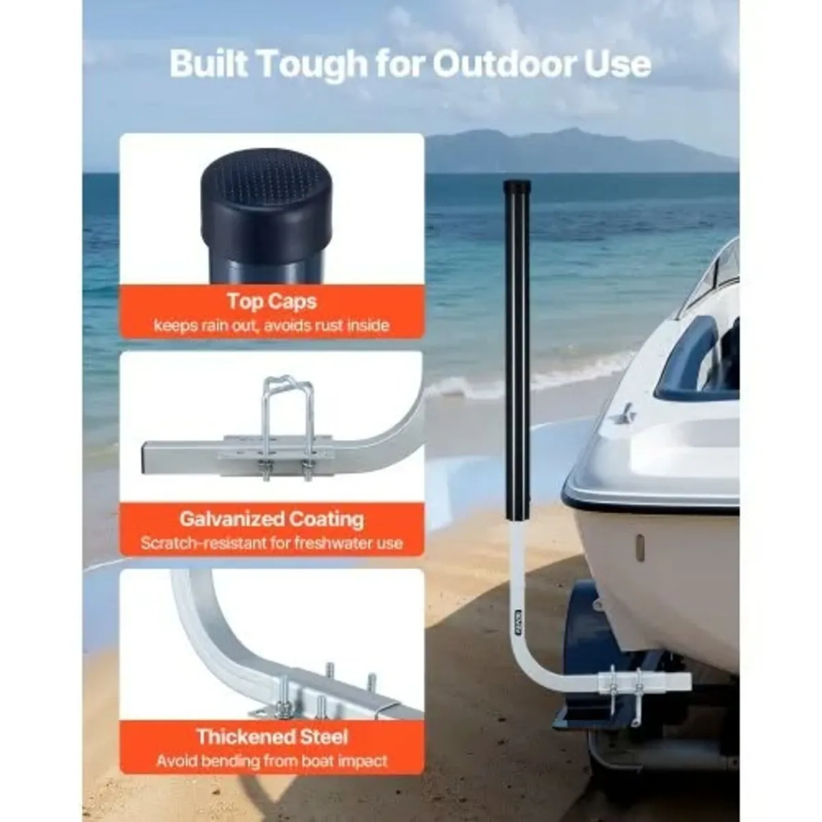 Boat Trailer Guides, 1016 mm/1219 mm Height Guide - Image 3
