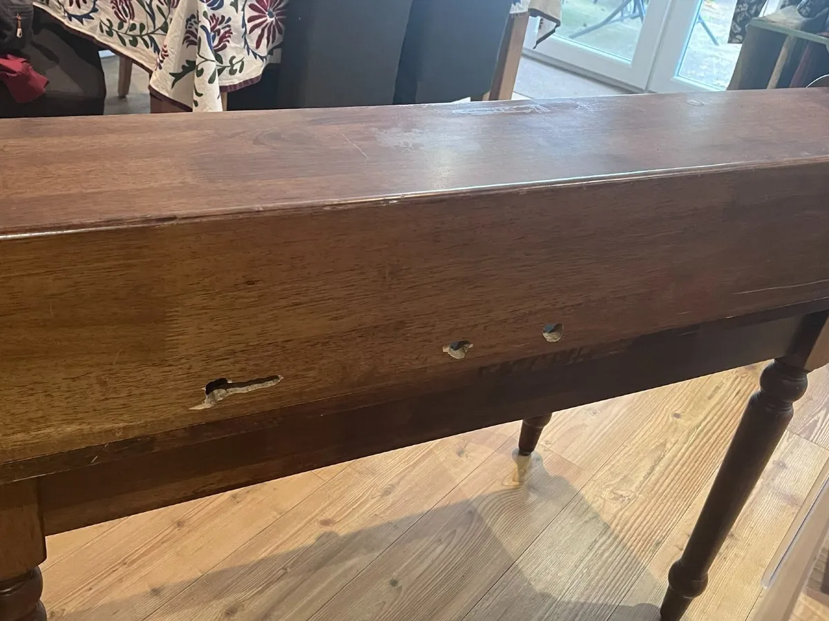 Malaysian Antique Mahogany Desk - Image 2