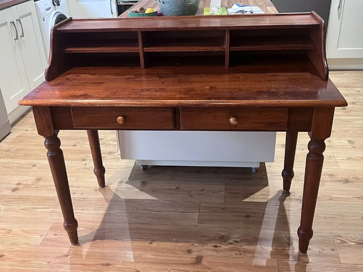 Malaysian Antique Mahogany Desk - Image 4