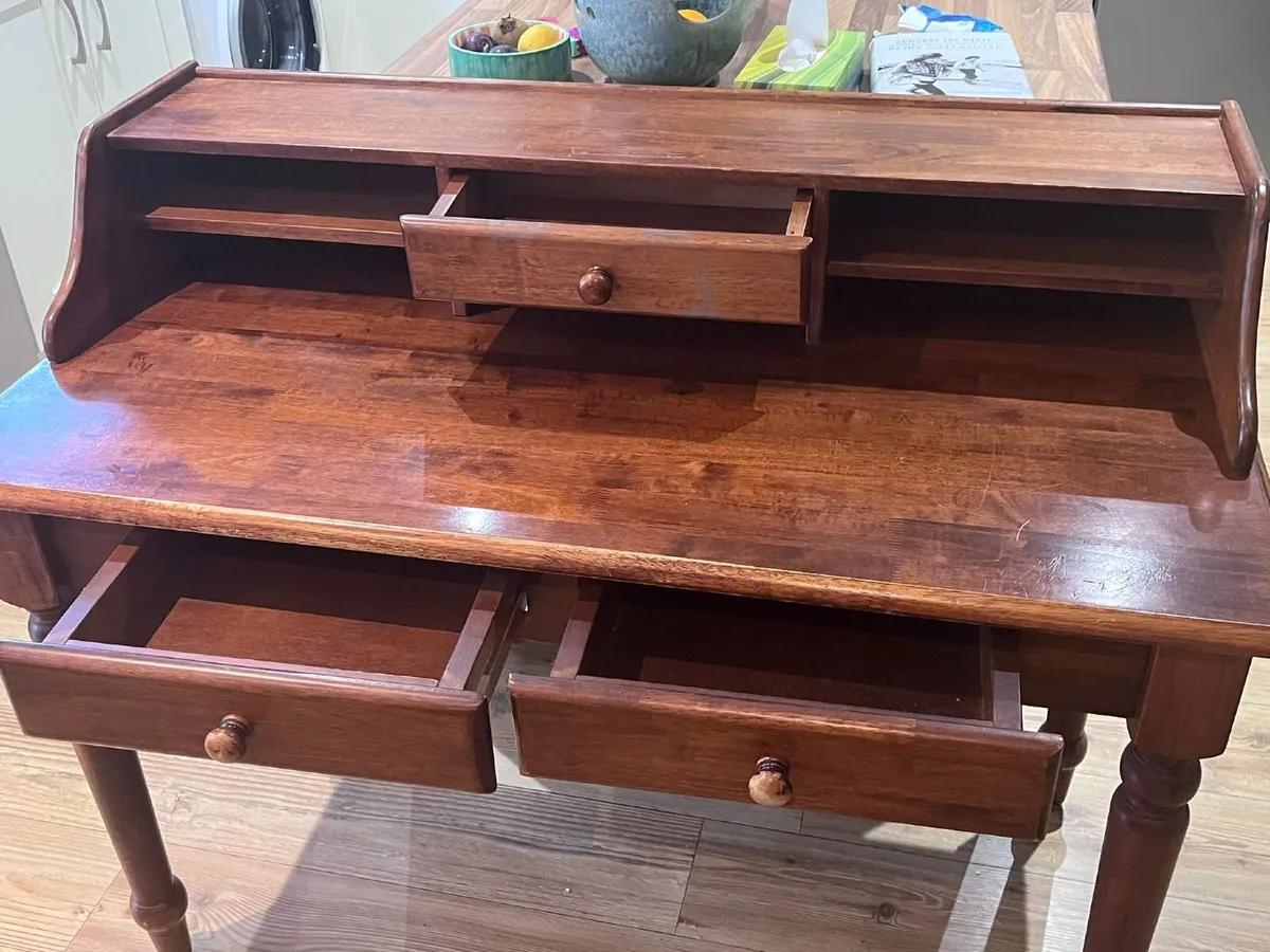 Malaysian Antique Mahogany Desk - Image 1