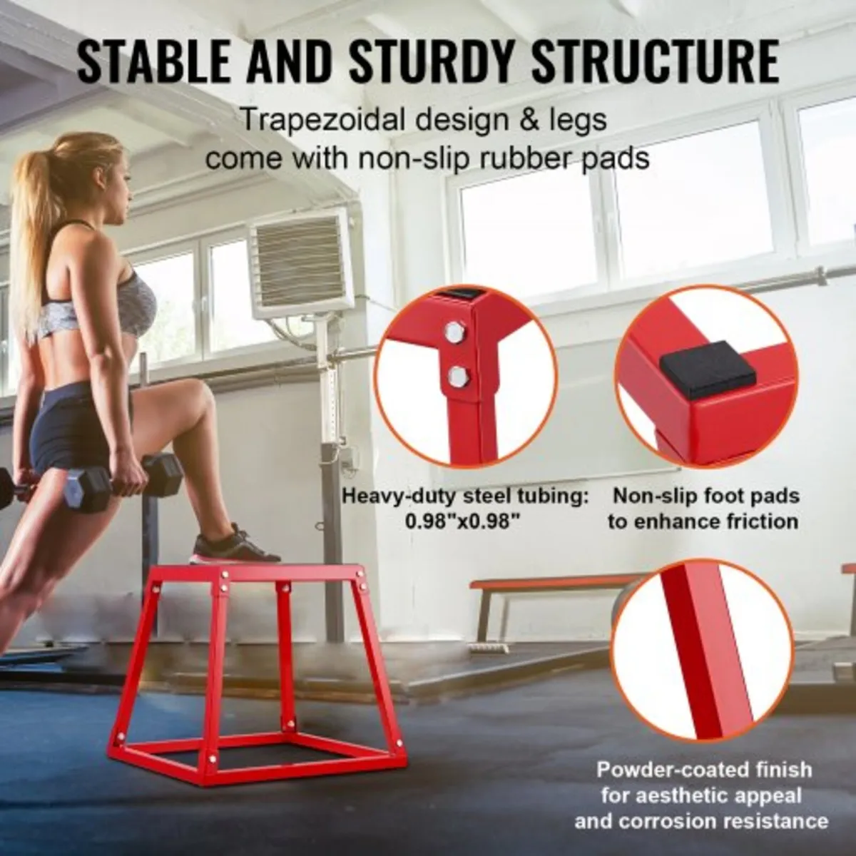 Plyometric Jump Boxes, 12/18/24 Inch Plyo Box, Pla - Image 4