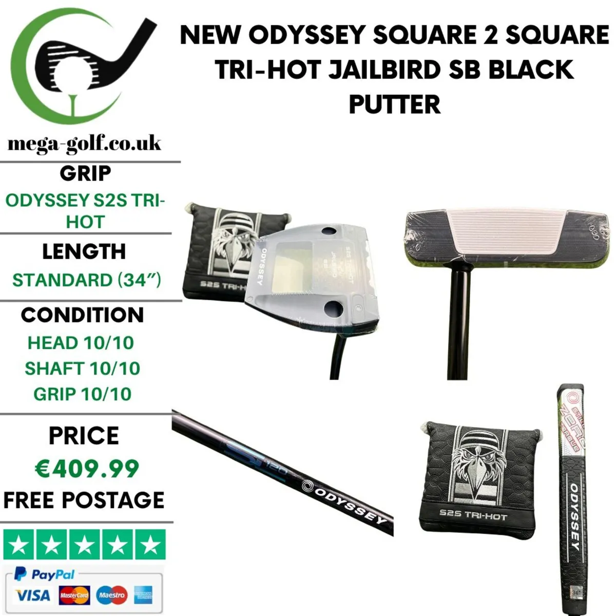 Odyssey Square 2 Square Tri-Hot Jailbird SB Black - Image 1