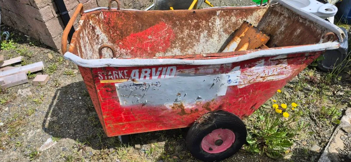 Steel rubble cart - demolition - Image 1