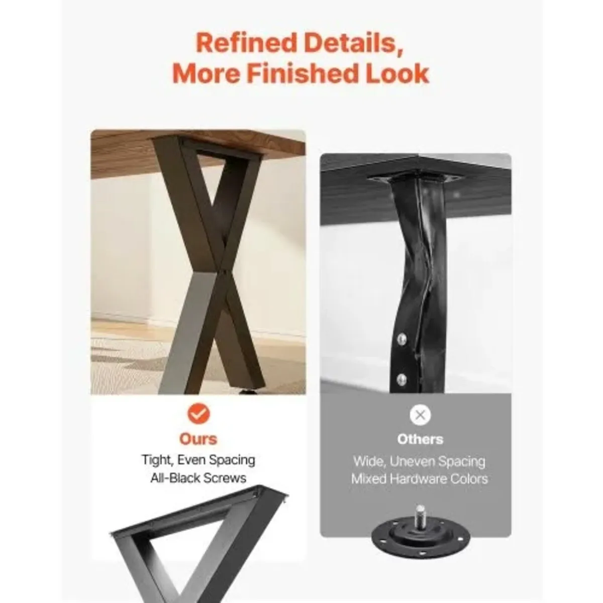 Table Legs, 750 x 600 mm (H x W) Steel Furniture L - Image 3