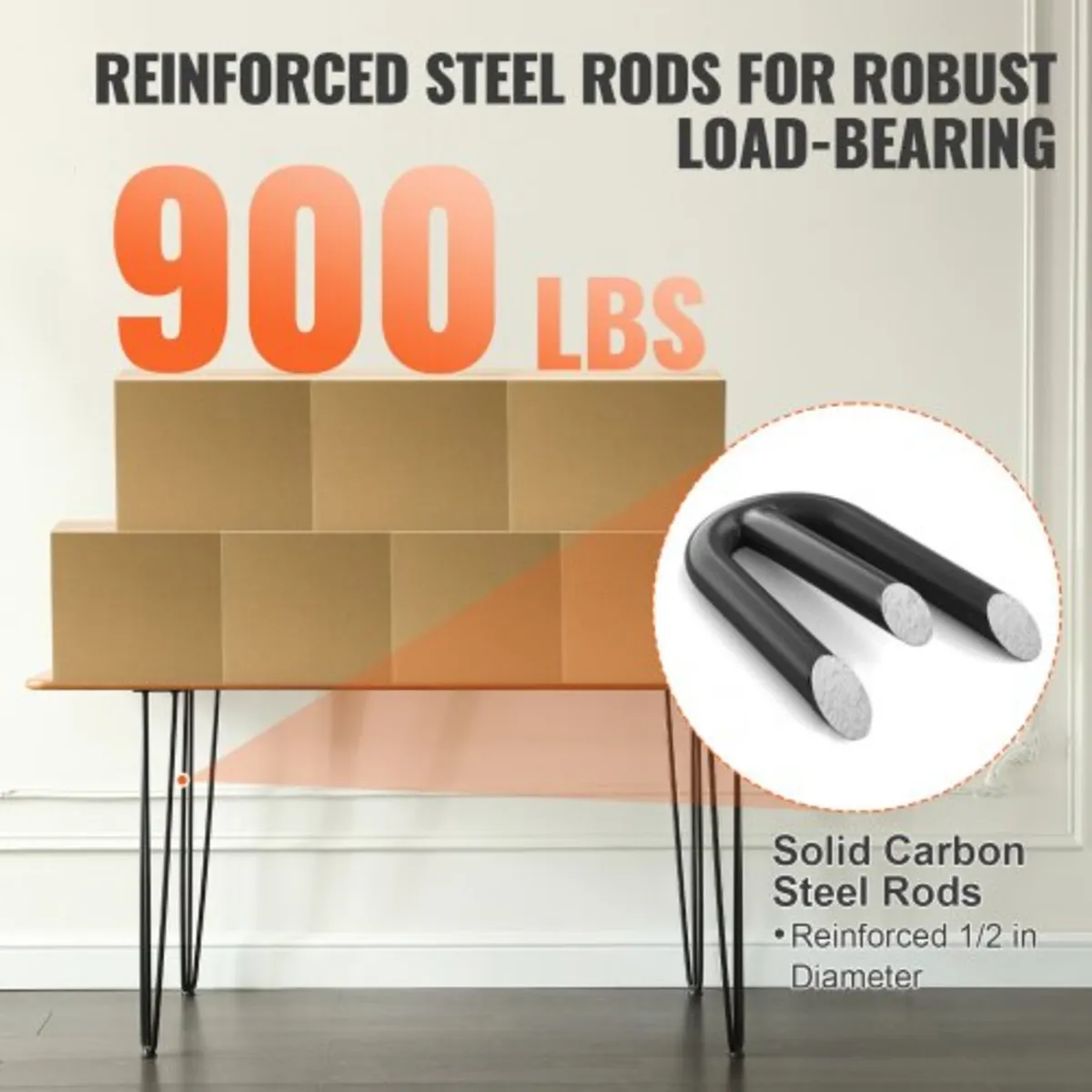 Hairpin Table Legs 0.7M, Set of 4 Desk Legs 408.2K - Image 3